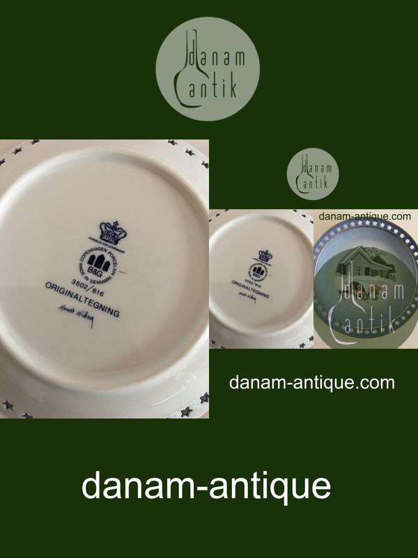 Bing & Grøndahl Harald Wiberg Julestel Kagetallerken No. 3502/616