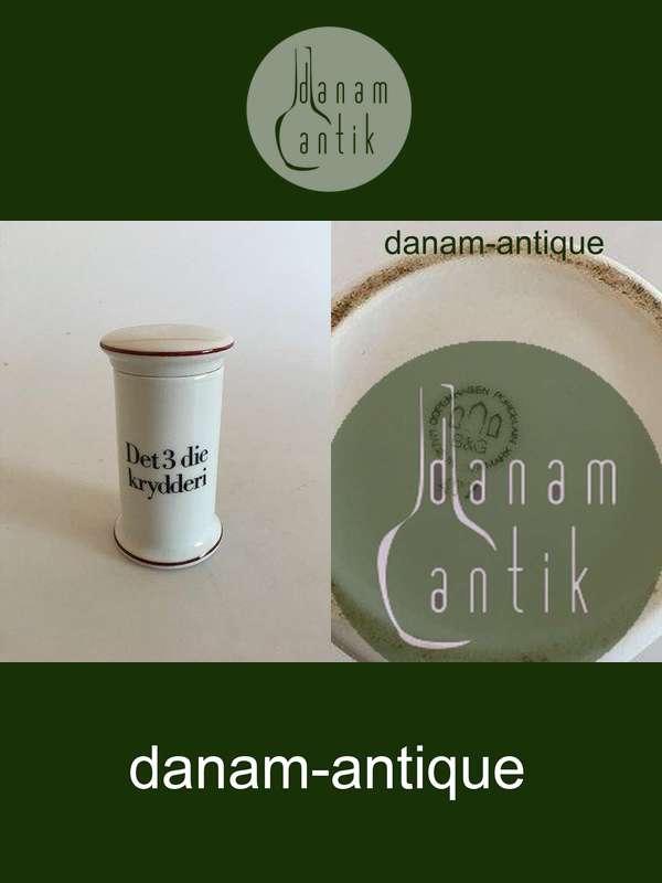 Bing & Grøndahl Det 3 die Krydderi Krydderikrukke No 497 fra Apotekerserien