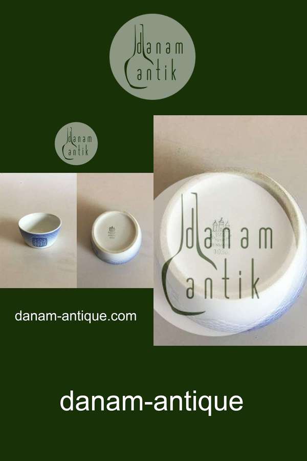 Bing & Grøndahl Blå Tone Hotel med logo Sukkerskål No 1036