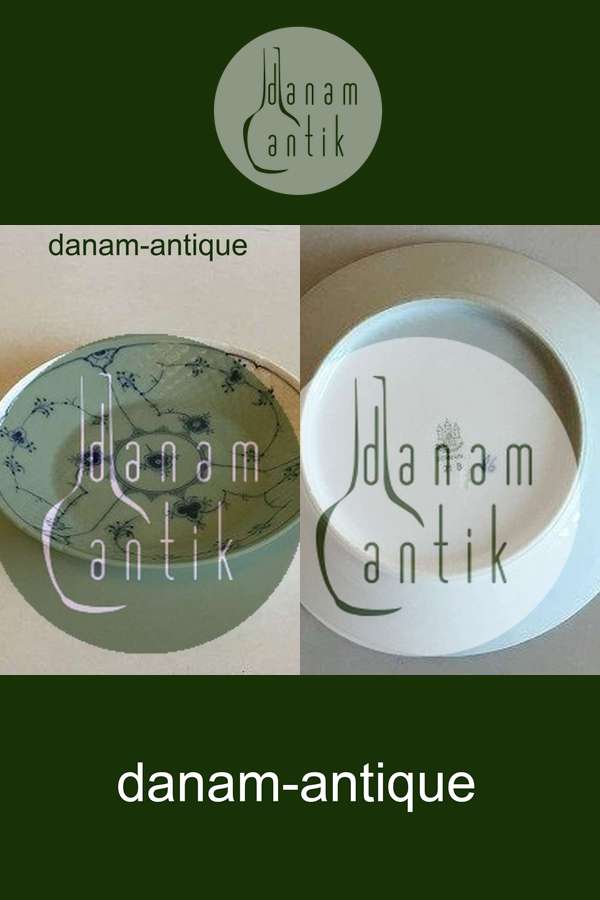 Bing & Grøndahl Blåmalet Musselmalet Rund Assiet No 21B