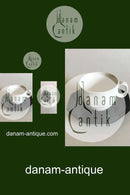 Bing & Grøndahl Hvid Cafë Kaffekop og sort underkop No 305