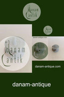 Bing Grondahl/Kronjyden灰色糖果果酱罐，盖子上有勺子孔，编号523