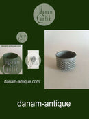 Bing Grondahl/Kronjyden炻器灰色康乃馨糖碗No 302