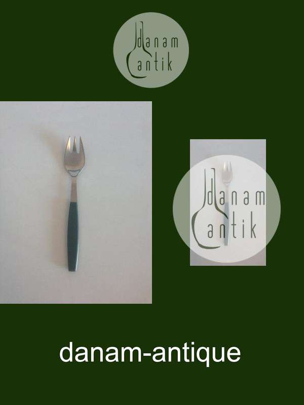 Georg Jensen Stainless Grøn Strata Frokostgaffel