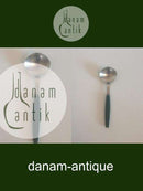 Georg Jensen Edelstahl Grüner Strata Bouillonlöffel