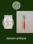 Georg Jensen Stainless Rød Strata Spisegaffel