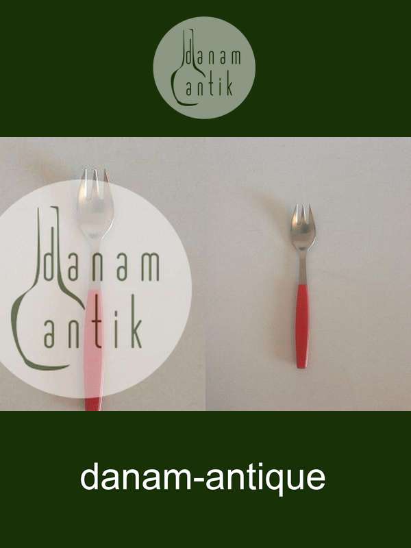 Georg Jensen Stainless Rød Strata Frokostgaffel