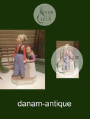 Royal Copenhagen Overglasur figur af Amager Pige og Dreng No 12106