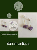 Georg Jensen Sterlingsilber-Ohrringe mit Amethyst Nr. 245