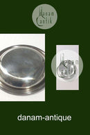 Georg Jensen Sterling Sølv Pyramide Glas bakke / Nøddeskål no 600A