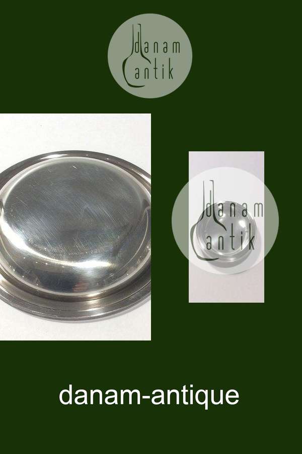 Georg Jensen Sterling Sølv Pyramide Glas bakke / Nøddeskål no 600A