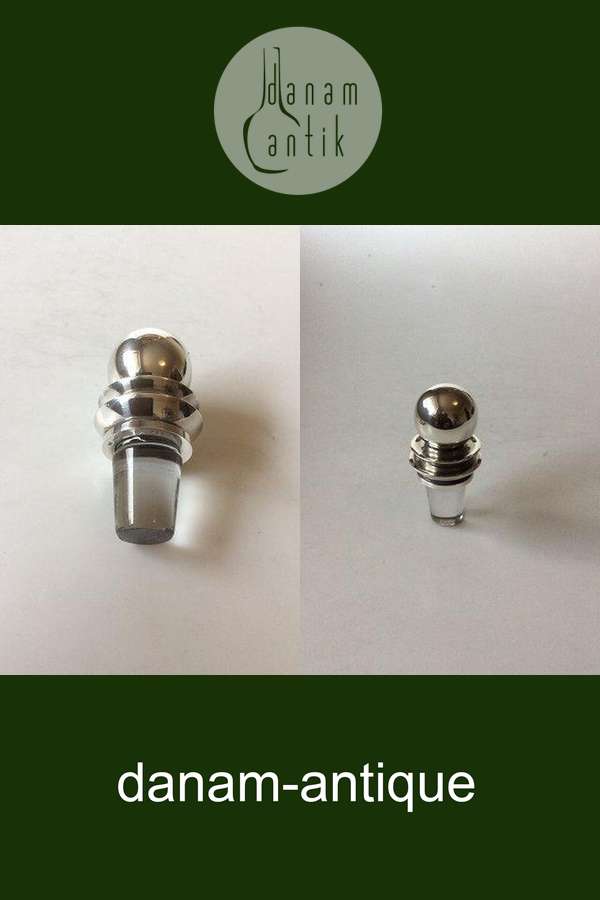 Georg Jensen Sterling Sølv Pyramide flaskeprop No 206A til glaskaraffel