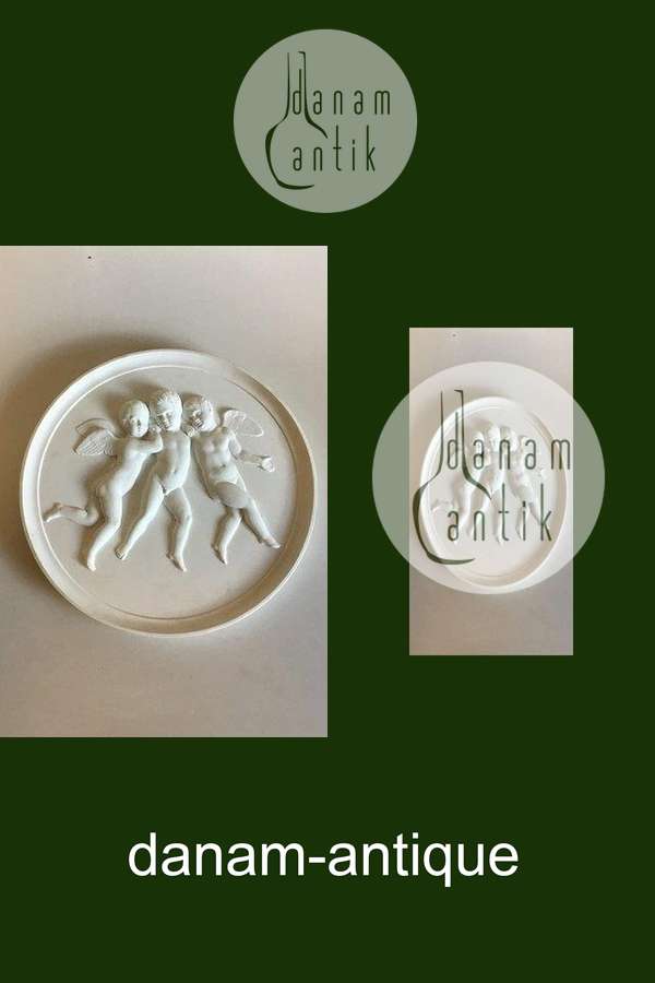 Royal Copenhagen Biscuit Platte Tre Svævende Engle No 89