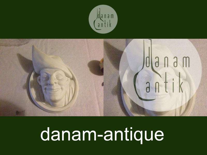 Royal Copenhagen Biscuit Pjerrot Væg vase fra 1850-1860