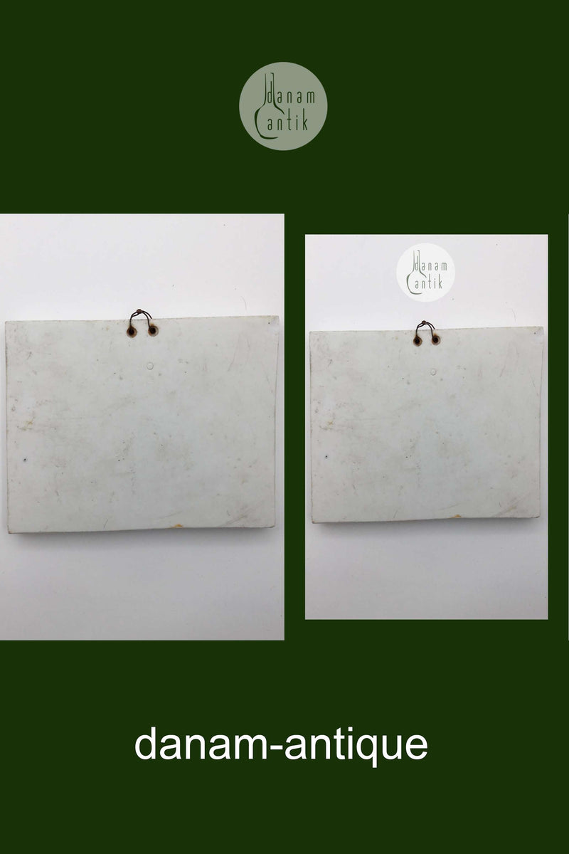 Royal Copenhagen Bisquit "Amor med en svane og drenge der plukker frugt (sommer)" Platte