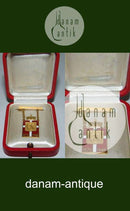 Georg Jensen 14K Gold Königsabzeichen mit Box von 1945