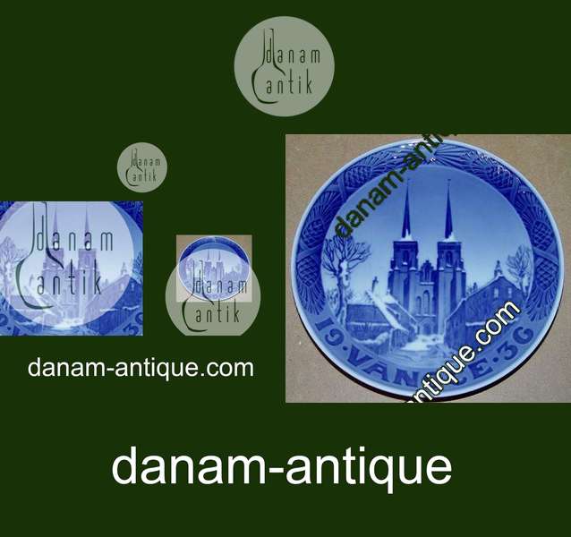 Royal Copenhagen Juleplatte fra 1936 med tjekkisk indskription "Vanoce"