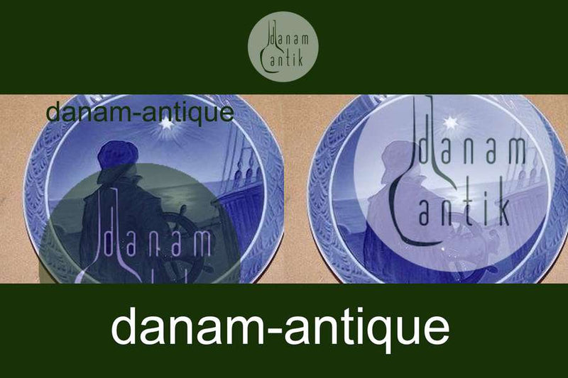 Royal Copenhagen Juleplatte fra 1927 med Fransk indskription "Noel"