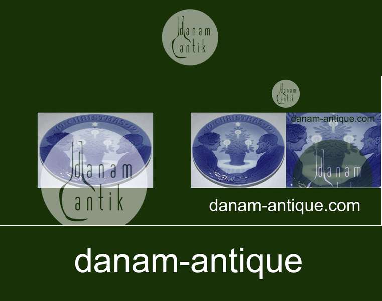 Royal Copenhagen Juleplatte fra 1912 med Engelsk Tekst "Christmas"