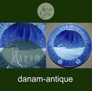 Royal Copenhagen Weihnachtsteller von 1909 mit deutscher Aufschrift "Weihnachten"