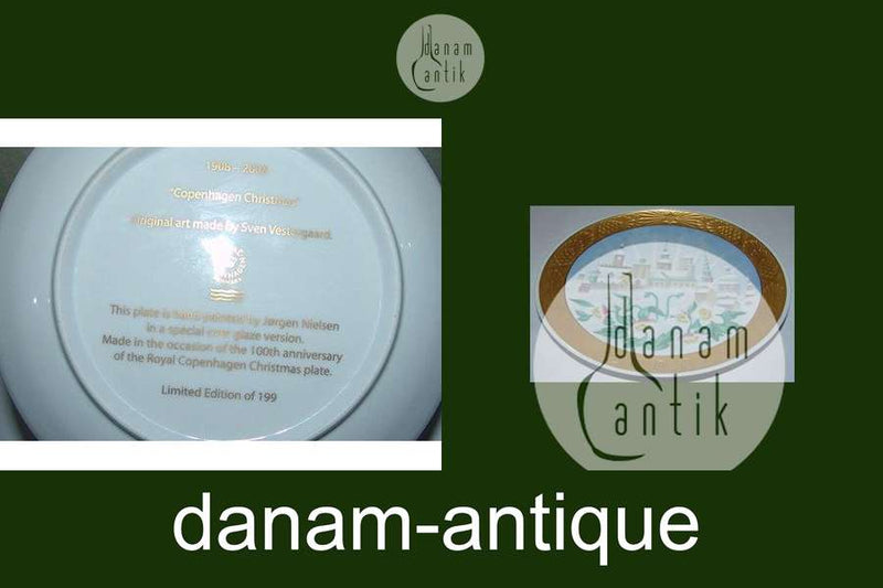 Royal Copenhagen Juleplatte fra 2008 i overglasur 199 kopier