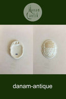 Royal Copenhagen Mindeplatte Glædelig Jul Fra Dalgas 1912 Oval med guldbelægning