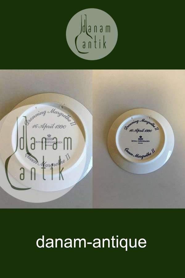 Royal Copenhagen Mindeplatte Dronning Margrethes 50års Fødselsdag