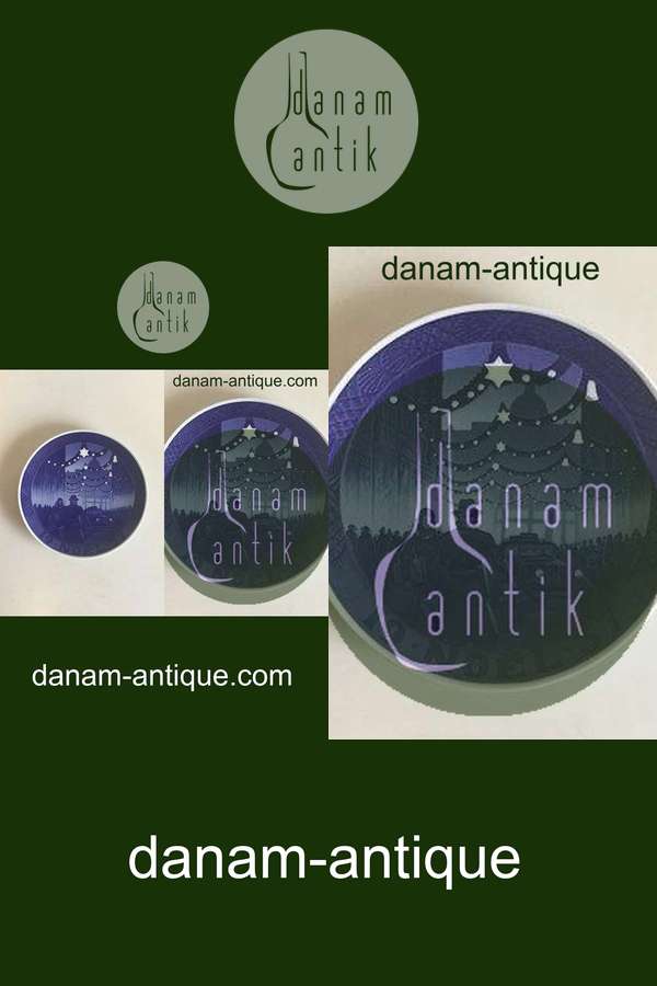 Royal Copenhagen Juleplatte fra 1937 med Fransk indskription "Noel"