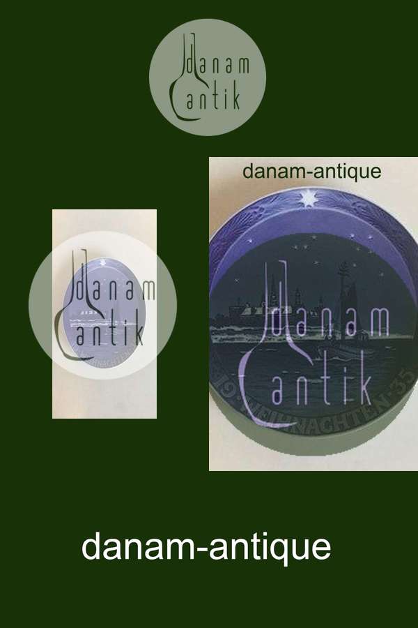 Royal Copenhagen Juleplatte fra 1935 med Tysk indskription "Weihnachten"