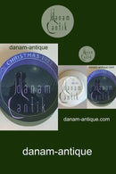 Royal Copenhagen Juleplatte fra 1927 med Engelsk indskription "Christmas"