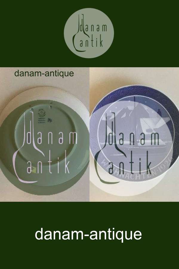 Royal Copenhagen Juleplatte fra 1926 med Tysk indskription "Weihnachten"