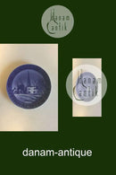 Royal Copenhagen Juleplatte fra 1917 med Tysk indskription "Weihnachten"