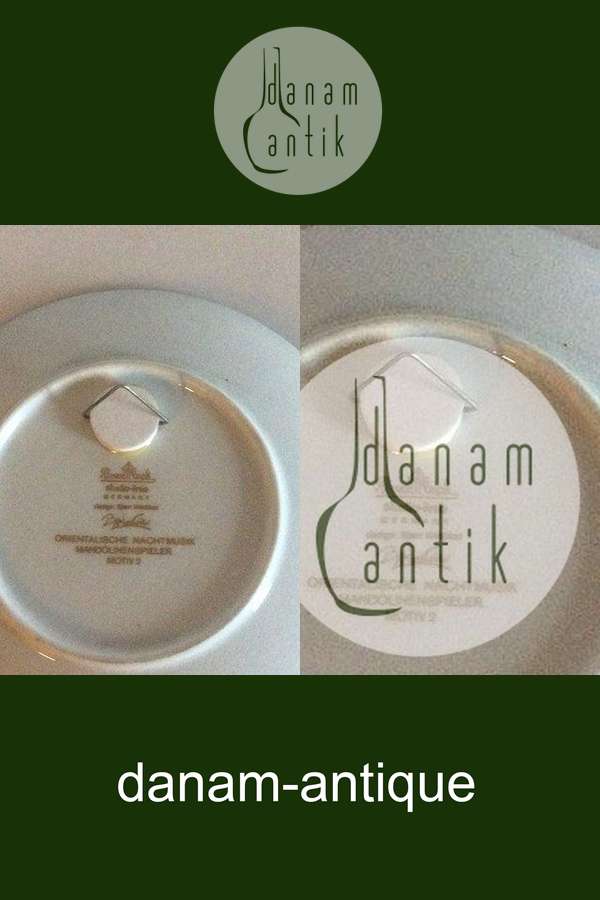 Bjørn Wiinblad Platte Rosenthal Orientalishche Nachtmusik - Mandolinenspieler Motiv 2