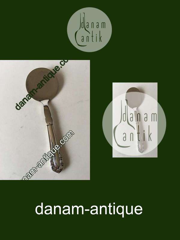 Georg Jensen Maiglöckchen-Törtchenlöffel aus Sterlingsilber und Edelstahl Nr. 160