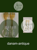 Georg Jensen Maiglöckchen Sterlingsilber Salatbesteck mit Horn Nr. 108