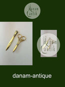 "Georg Jensen" Druesaks og Brevkniv udført i kobber af ansat hos Georg Jensen