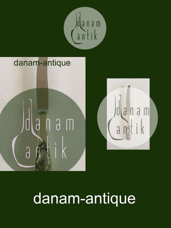 Georg Jensen Sterling Sølv 75 Års Jubilæums Barnekniv med Carneol Sten