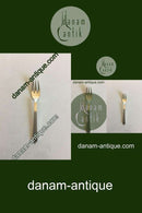 Georg Jensen Sterling Sølv Pyramide Kagegaffel No 043