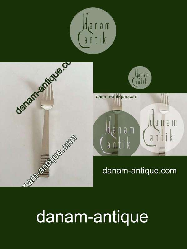 Georg Jensen Sterling Sølv Relief Spise Gaffel No 012A