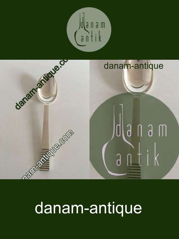 Georg Jensen Sterling Sølv Relief Stor Spiseske No 001A