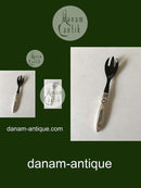 Georg Jensen Kaktus Sterling Sølv Gaffel med sort plastik