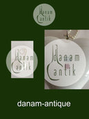 Royal Copenhagen Sterling Sølv Halskæde med Hvidt Hjertevedhæng af Porcelæn.