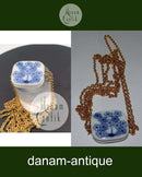 Royal Copenhagen Porcelæns vedhæng med kæde