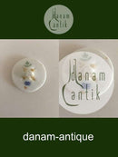 Royal Copenhagen Porcelænsknap med Håndmalet Blomstermotiv