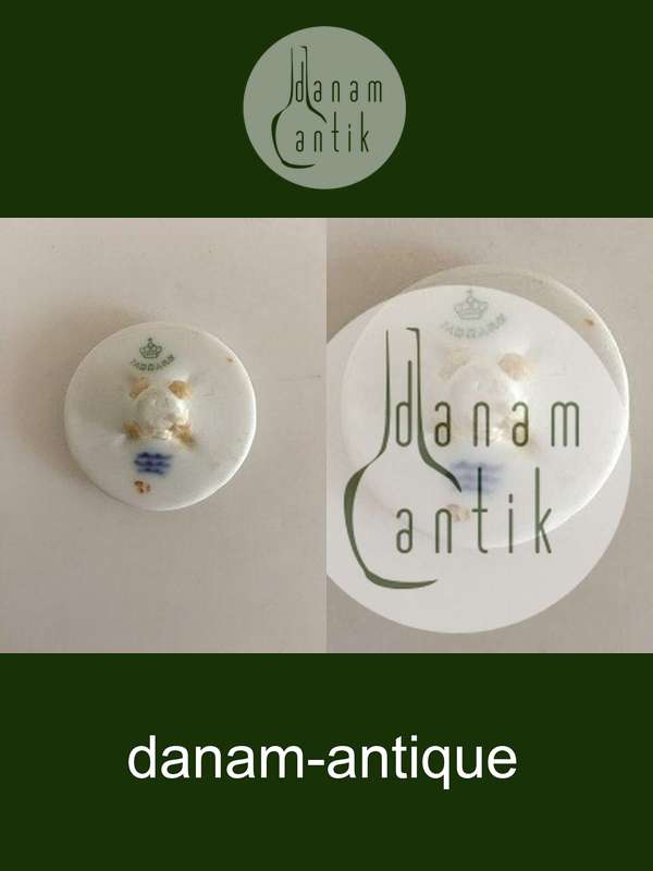 Royal Copenhagen Porcelænsknap med Håndmalet Blomstermotiv