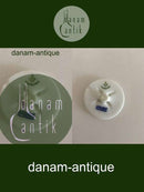 Royal Copenhagen Porcelænsknap med Håndmalet Blomstermotiv