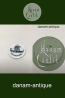 Bing & Grondahl Button mit Wikingerschiff und Dänemark