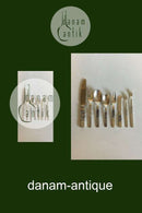 Georg Jensen Sterling Silber Saga Besteckset für 12 Personen, 84 Teile