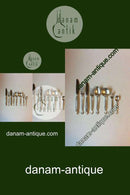 Georg Jensen Sterling Sølv Dronning Bestik Sæt 48 dele