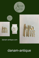 Georg Jensen Sterling Silber Besteckset mit doppeltem Besatz für 12 Personen. 72 Teile.